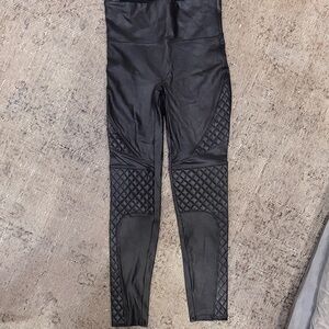 SPANX Black Quilted Leggings